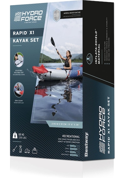 Hydro-force 65176 Rapid X1 Tek Kişilik Kano Seti 2.90m X 91cm