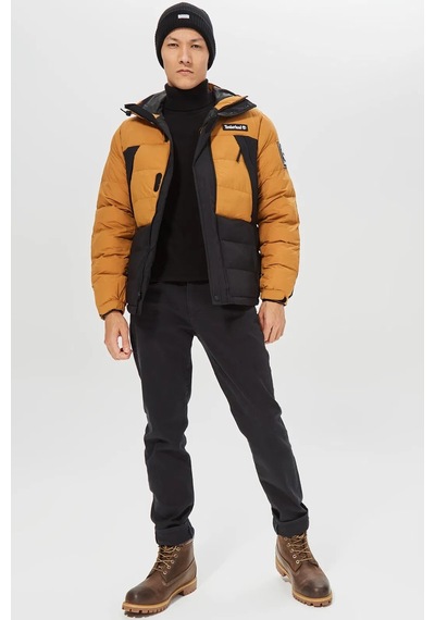 Timberland Oa Puffer Kapüşonlu Erkek Mont Sarı Sarı - Siyah