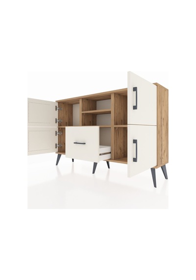 Arges Konsol 4 Raflı Tek Çekmeceli 4 Kapaklı 132x30x83 Çam-aytaşı/aytaşı Aytaşı/aytaşı Arges Konsol 4 Raflı Tek Çekmeceli 4 Kapaklı 132x30x83 Çam-aytaşı/aytaşı Aytaşı/aytaşı