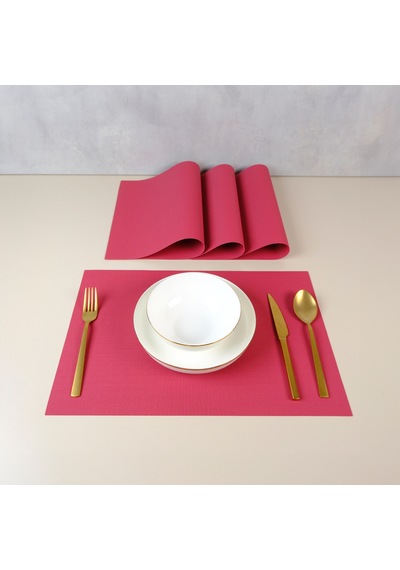 Maxstyle Serene Burgundy 4 Parça Amerikan Servis 30x45 Cm Renkli