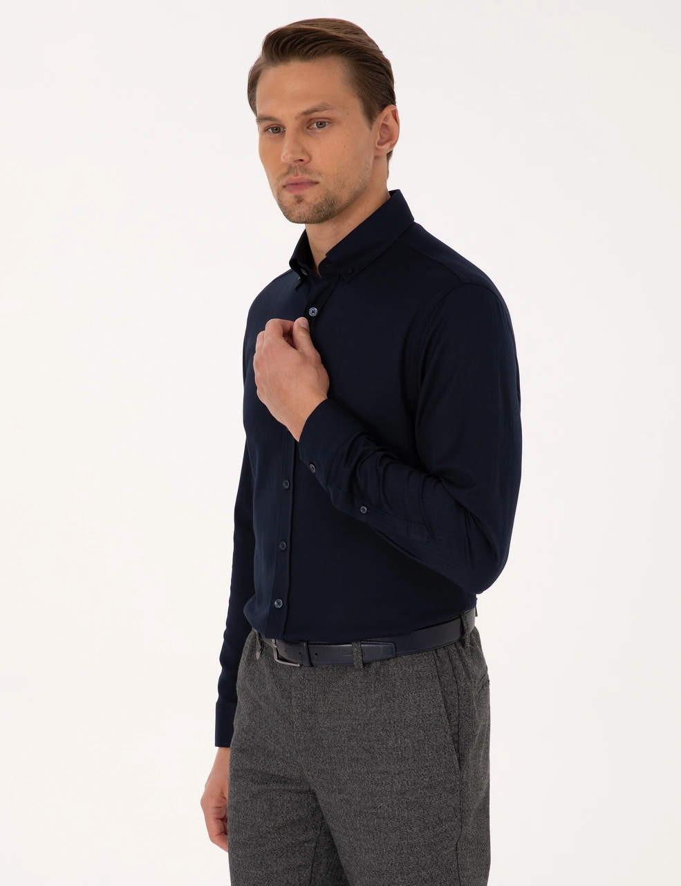 Pierre Cardin Erkek Lacivert Gömlek Desenli 50316747-vr033 Lacivert
