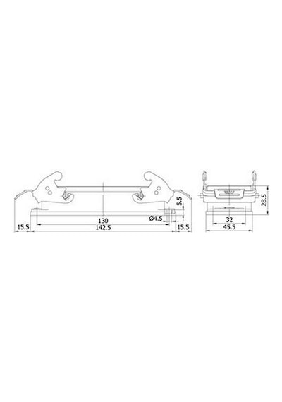 Mete Enerji 24x16a. Çoklu Makine Prizi Metal Mandal 403040s