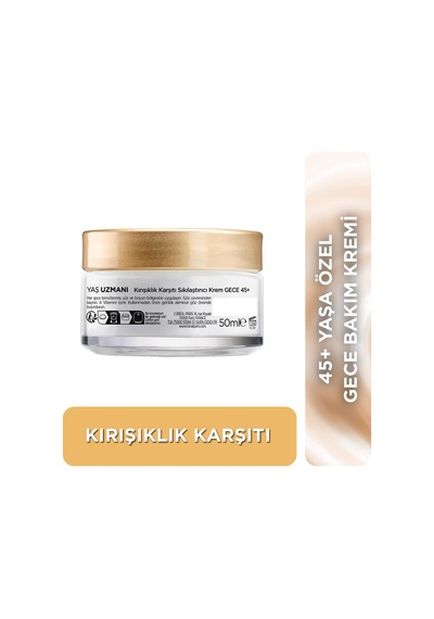 Lexroo Yaş Uzmanı 45+ Kırışıklık Karşıtı Sıkılaştırıcı Gece Kremi