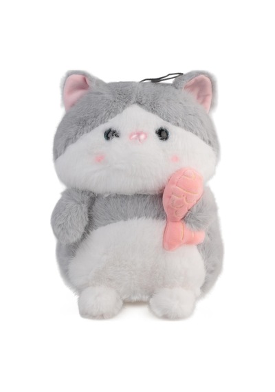 Can Oyuncak Peluş Oyuncak 25 Cm Balık Tutan Kedi - Standart