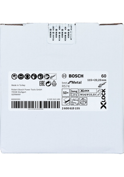 BOSCH X-Lock Best For Metal 115Mm 60Kum Fiber Disk - 2608619155