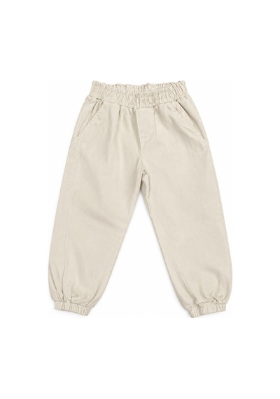 Unisex Çocuk Bej Renk Balon Pantolon Paça Lastikli