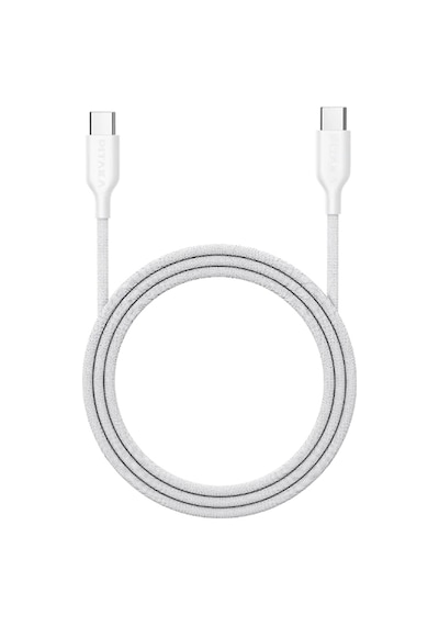 Pitaka Flex Braided Örgülü Tasarımlı Type-c To Type-c Pd Data Ve Şarj Kablosu 60w 1.2m Beyaz
