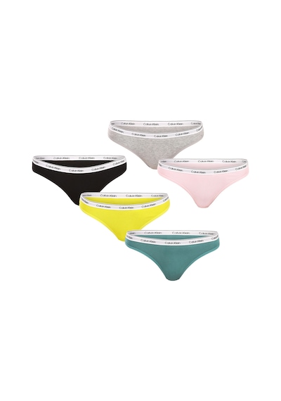 Calvin Klein Calvın Kleın Kadın 5 Li Tanga Qd5221e-wad Çok Renkli