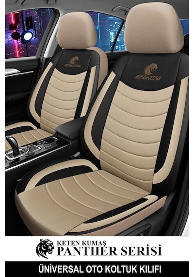 Rover 400 Hatchback Rt 420 Si Lux 136 Hp 2000 Panther Serisi Uyumlu Keten Oto Koltuk Kılıfı Bej