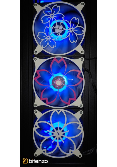 Botanik Desen 3 Lü 120x120 Mm Oyun Pc Aksesuarı, Masaüstü Bilgisayar Fan Kapağı Seti Çok Renkli