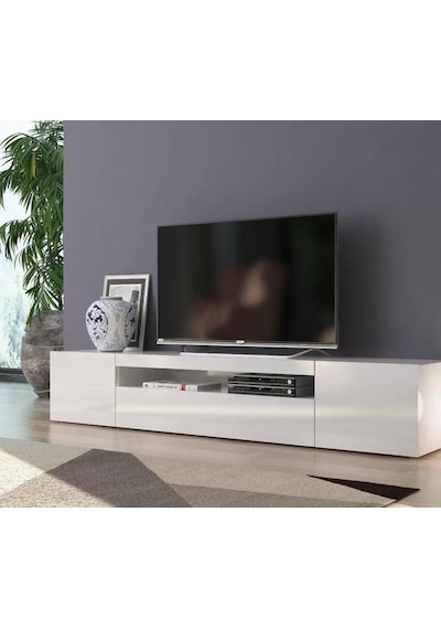 Işık Tv Ünitesi Alt Modülü Tv Sehpası Beyaz Mdf