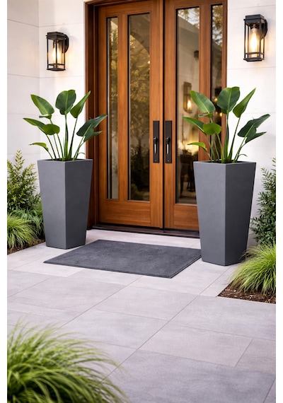 Modern Dikey Dekoratif Karekonik Fiber Saksı 100x45x45