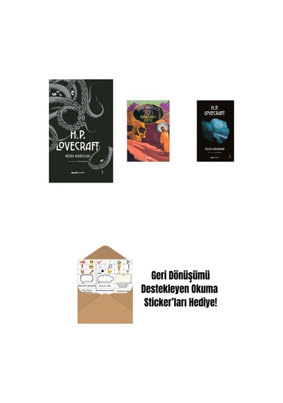 H.p. Lovecraft - Bütün Hikayeleri Ciltli + Herbert West: Diriltici + Delilik Dağlarında + Okuma Sticker'ları
