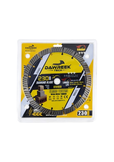 Dawreek Dt015cd 230mm Premium Segmentli Elmas Testere Beton Beton-duvar-tuğla