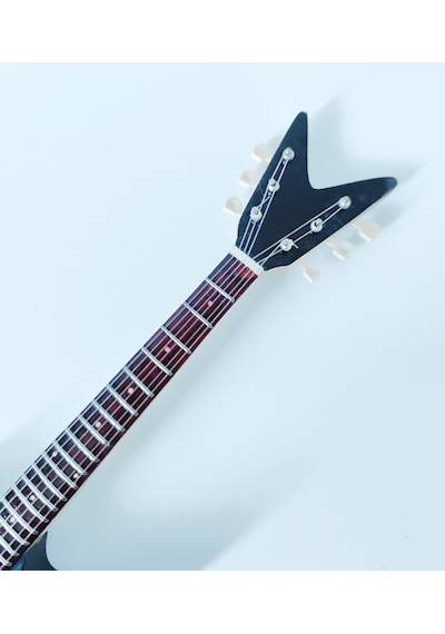 El Yapımı 1/4 Ölçek Minyatür Elektro Gitar Dean Dimebag From Hell
