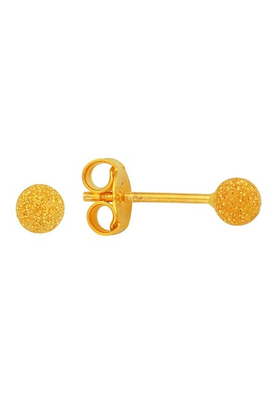 22 Ayar Altın Top Küpe Kumlu 1.20 Gram
