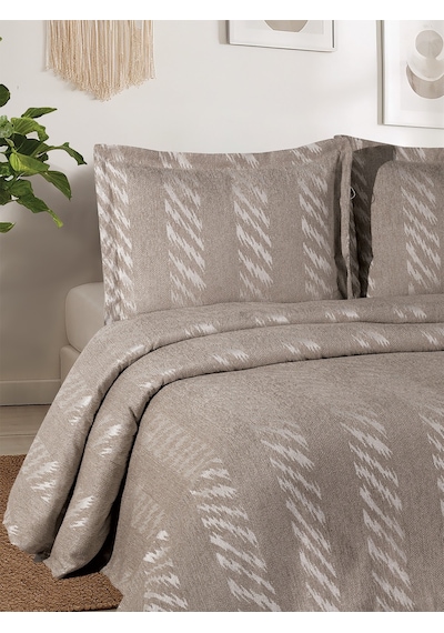 Aspen 3 Parça Çift Kişilik Pike Takımı Kahverengi 240 X 260 Cm Kahverengi