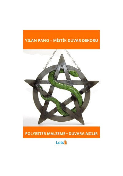 Mistik Duvara Asmalı Polyester Yılan Pano 1 Adet