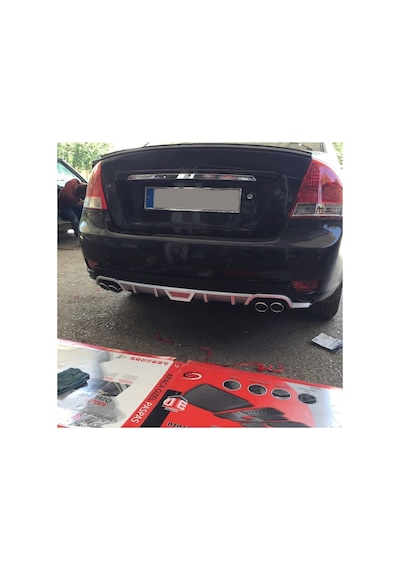 Kia Cerato Uyumlu Body Kit Difüzör 4 Çıkış Yuvarlak Gri Model 1