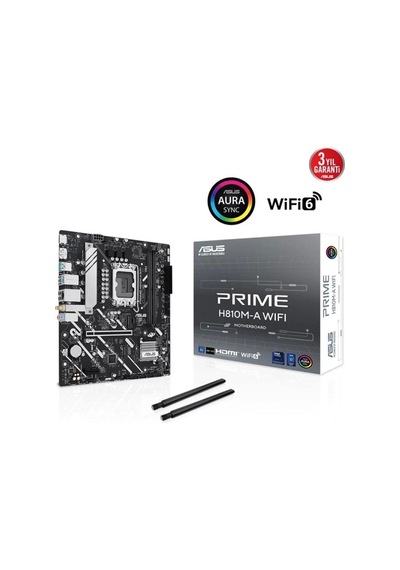Asus Prıme H810m-a Wıfı-6e Ddr5 Hdmı-dp Pcıe 4.0 1851p Matx