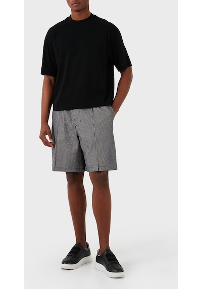 Emporio Armani Erkek Short 3D1Pe2 1Npız F014 Siyah-Beyaz Siyah - Beyaz