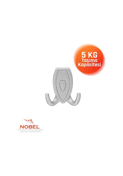 Zepli N Askı, Metal Vestiyer Askısı, Matkrom Matkrom, Duvar Ve Dolap Askılığı 5'li Set Vidalı Krom