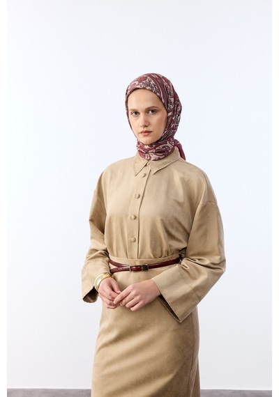 Mirsoy Scarf Zümra Desen Eşarp Bordo
