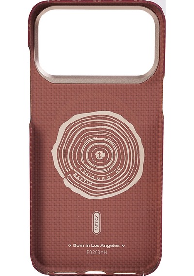 Apple Uyumlu iPhone 17 Pro Max Kılıf M-safe Şarj Özellikli Raptic Aramid Skin Serisi Kapak Kırmızı Kırmızı