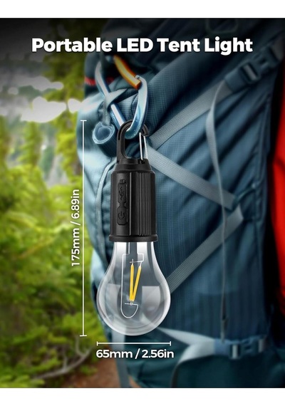 Menfry Taşınabilir Şarjlı Led Ampül Outdoor Kamp Bahçe Lambası 10w Askılı Kırılmaz Led Işık Sarı Genel