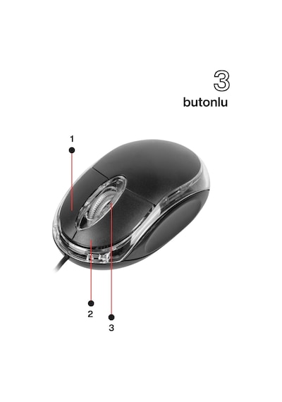 Işıklı Ergonomik Usb Mouse 3 Butonlu Konforlu Bilgisayar Mouse Çok Renkli