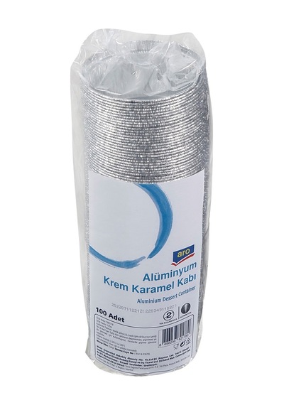 Aro Alüminyum Krem Kramel Kabı 100'lü 135 Cc Kullan At Yiyecek Ekipmanı 2'li Ekonomik Paket - 2 Tarı 2 L