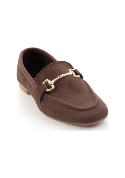 Bambi Kahve Kadın Loafer Ayakkabı K01671057872 Kahve