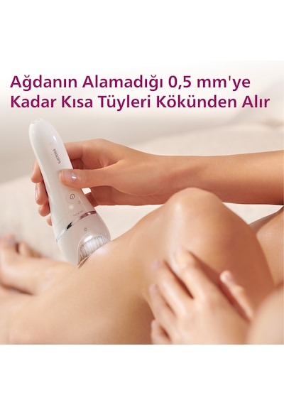 Philips BRE700/05 Epilatör (Yüz+Koltuk altı+Bikini Bölgesi+Bacak)Islak-Kuru,Işıklı,Kablosuz