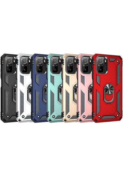 Xiaomi Redmi Note 10 Kılıf Zore Vega Kapak-Siyah