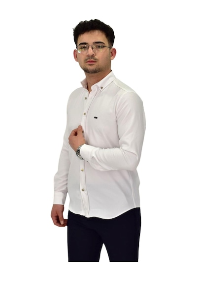 Erkek Likralı Spor Silim Fit Gömlek Bgl-st04327 Siyah