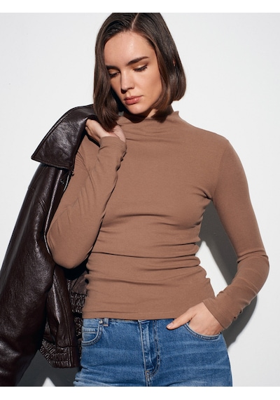 Dilvin 31433 Dik Yaka Top - Vizon