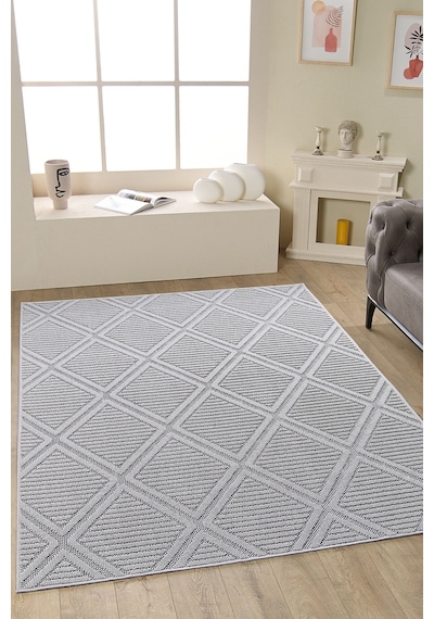 Mariesse Home Soho İskandinav Dokuma Bukleli Gri Modern Salon Halısı Mutfak Halısı Koridor Halısı Yolluk