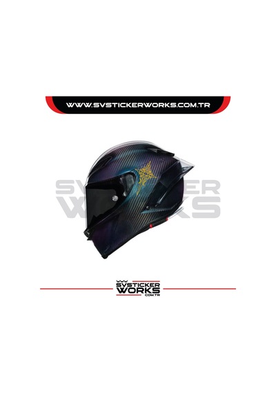 Haç Sticker Kask Sticker Kasklar Uyumlu Tek Yön 1 Adet Altın