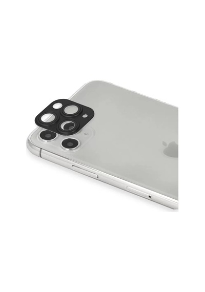 Newface Apple Uyumlu iPhone 11 Pro Max Pers Alüminyum Kamera Lens - Siyah,
