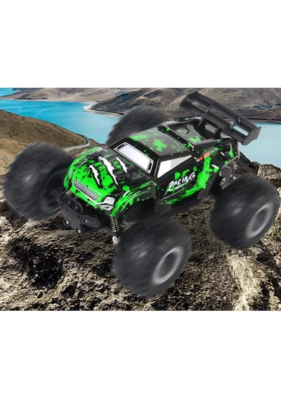 Oyuncak 2.4 Ghz Uzaktan Kumandalı Şarjlı Led Işıklı Drift Atan 15 Km Hız Off Road 45 Dk Batarya Yeşil
