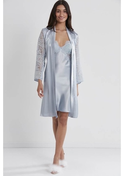 Pierre Cardin Sütyen Kaplı Sabahlık Gecelik 4025 Mist 001
