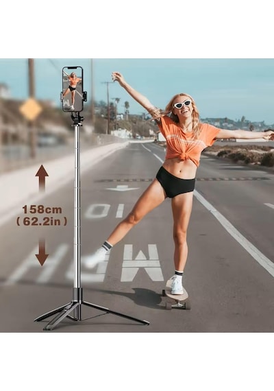 Xiaomi 14t Pro Uyumlu Snapshot Magic Q05 Selfie Çubuğu, Üç Ayak Standı, Uzatılabilir Monopod