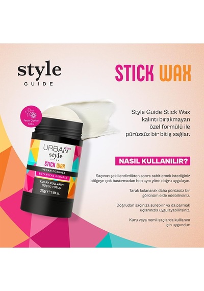 Lexroo Style Guide Güçlü Tutuş Sağlayan Saç Sabitleyici Stick Wax 35 Gram