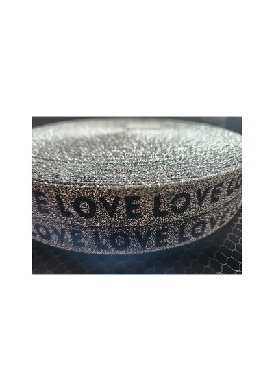Simli Şerit Love Yazılı Gümüş 2 Cm 5 Metre - 691822861 Diğer