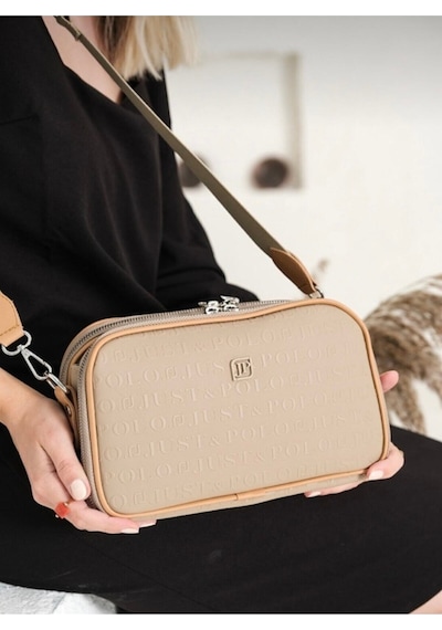 Just Polo Omuz Askılı Çapraz Kadın Çantası Kum 56302420