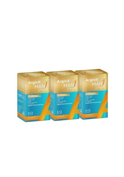 Argivit Man Bright Tablet 30 Tablet 3'lü Paket