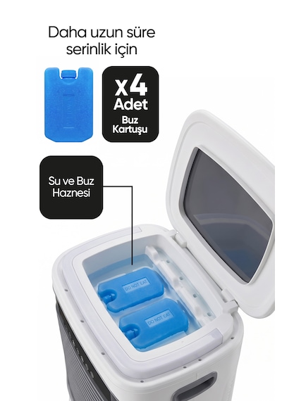 Kac100 100w Evaporatif Hava Soğutucu Mobil-portatif Klima İle Ferahlatıcı Hava