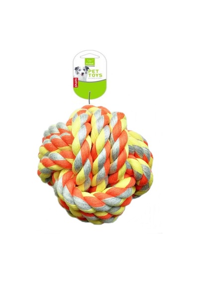 Nunbell Orta Büyük Irk İçin Düğümlü Diş Ipi Top Köpek Oyuncağı 8 CM
