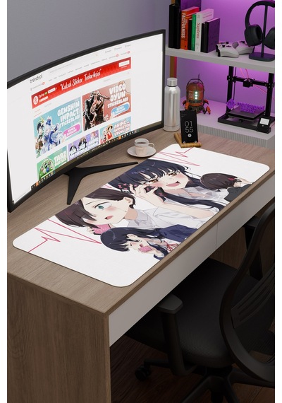 Boku No Kokoro No Yabai Yatsu Anime V5 - 90x40 Xxl Gaming Kauçuk Kaymaz Taban Mouse Pad Fare Altlığı