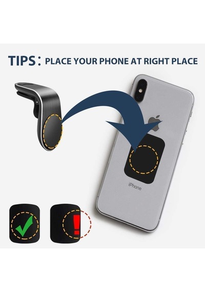 Manyetik Araç Telefon Tutucu, L Şekli Evrensel Araç Tutucu, Havalandırma İçin Telefon Tutucu, Evrensel Akıllı Cep Telefonu Tutucu, Akıllı Telefon İçin Araç Montajı 2 Mixed